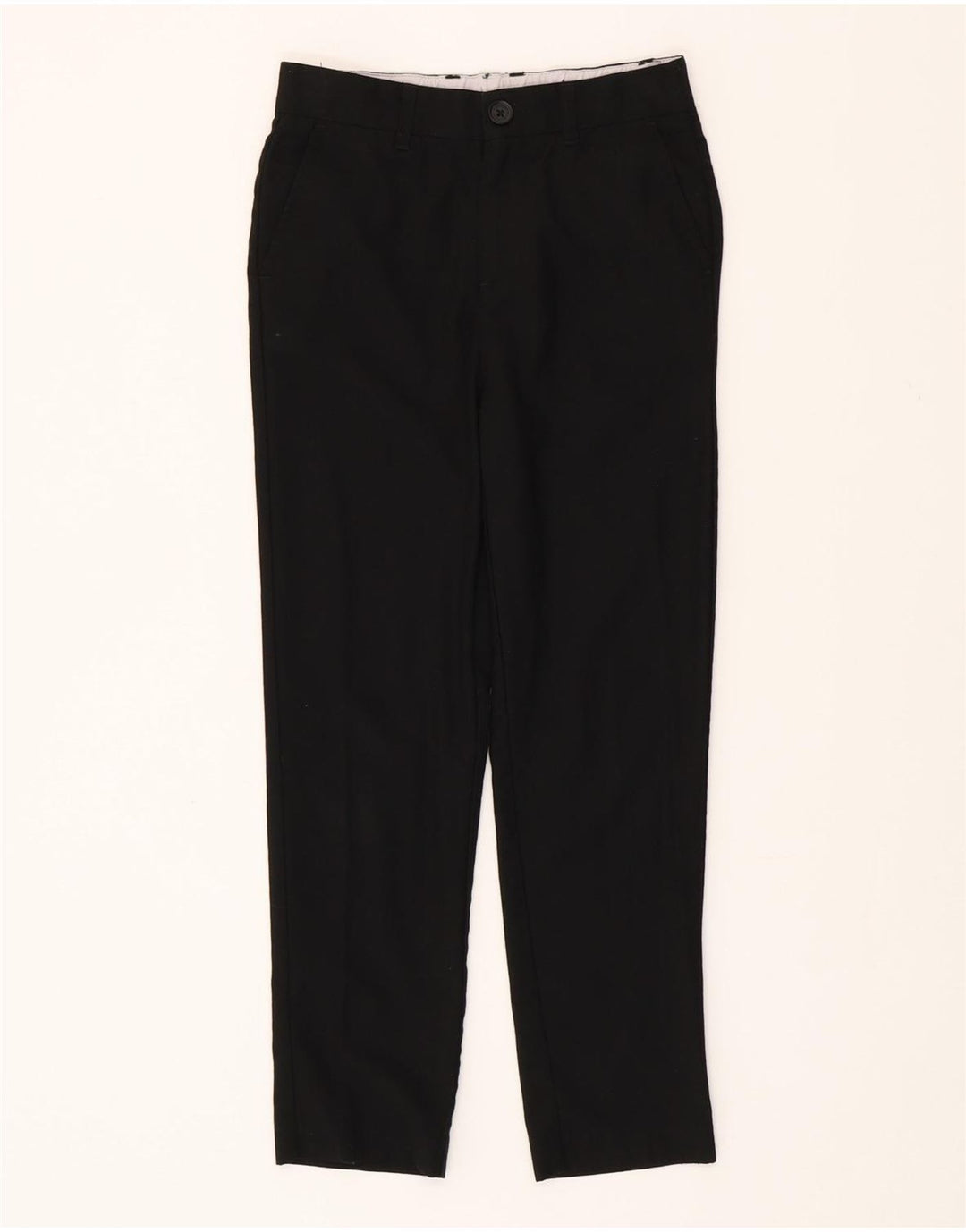 Monsoon Boys Straight Chino Trousers 8-9 Years W23 L22 Black Polyester
