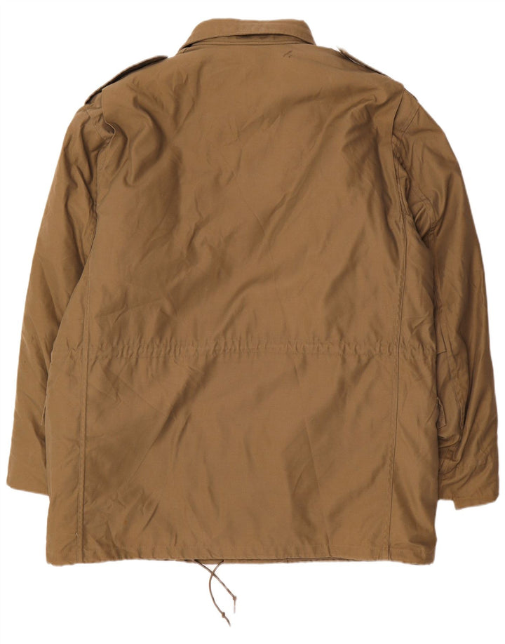 Vintage Mens Military Jacket UK 46 3XL Khaki Polyester