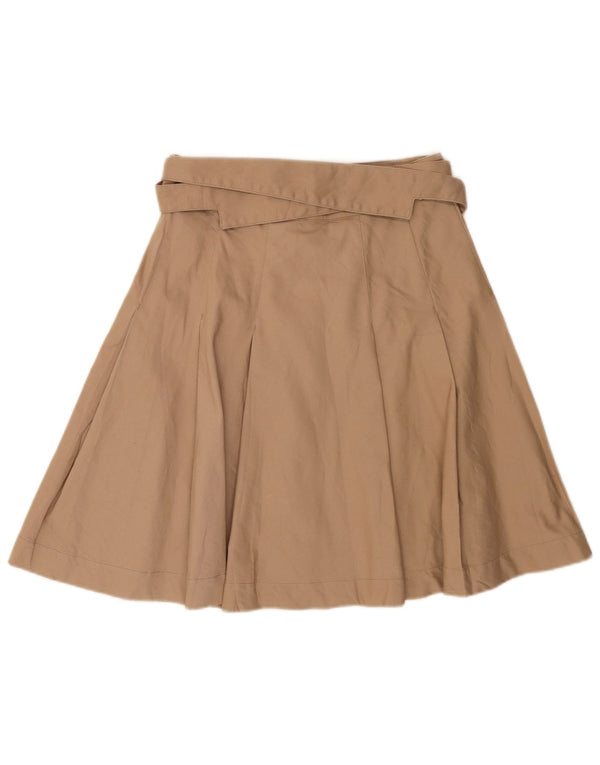 GF Ferre Womens A-Line Skirt IT 44 Medium W30  Beige Cotton