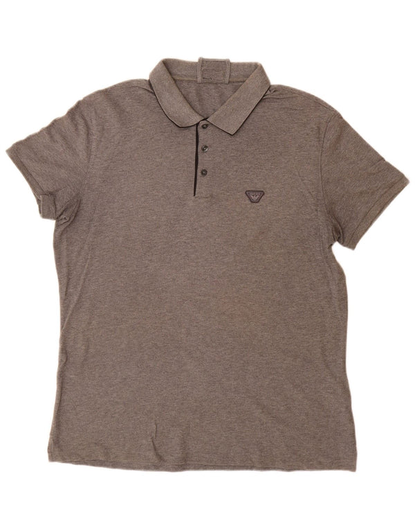 Armani Jeans Mens Polo Shirt 3XL Grey Cotton