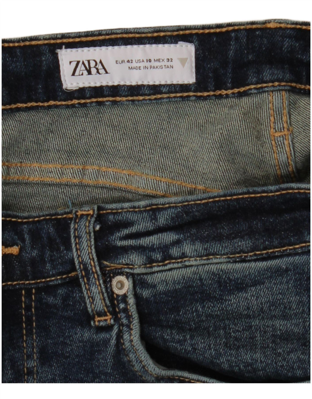 ZARA Womens Cropped Jeans EU 42 Large W32 L25 Blue
