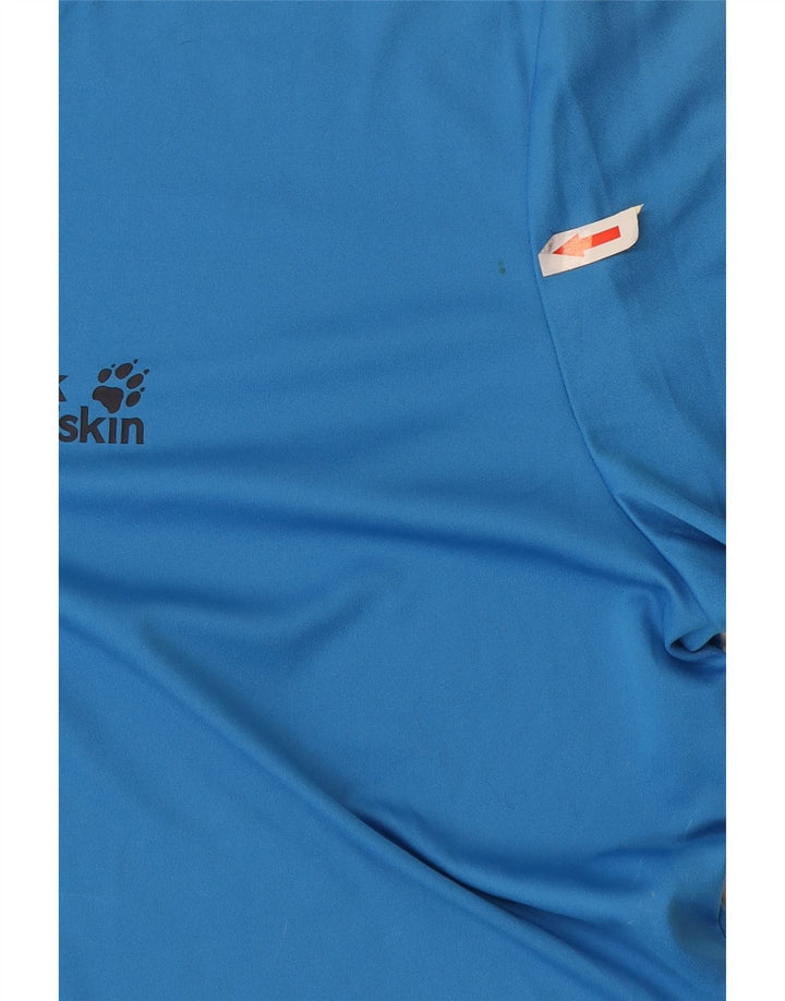 Jack Wolfskin Mens T-Shirt Top UK 38 Small Blue Polyester