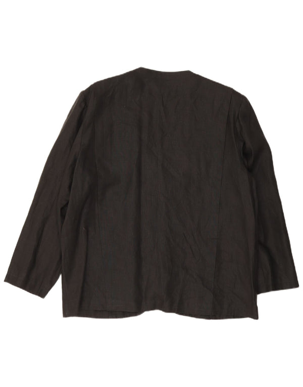 Vintage Womens 1 Button Blazer Jacket UK 14 Large Black