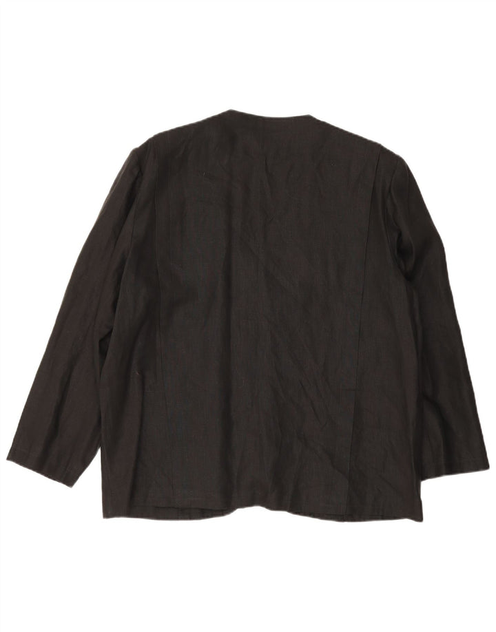 Vintage Womens 1 Button Blazer Jacket UK 14 Large Black