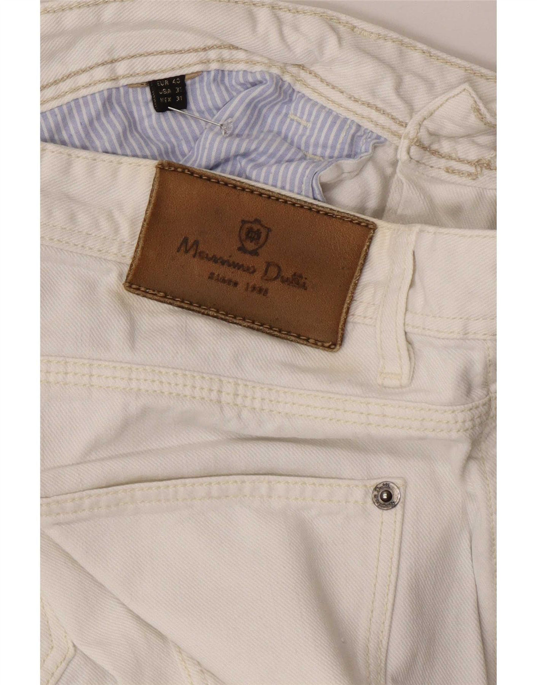 Massimo Dutti Mens Slim Jeans EU 40 Medium W31 L29 White