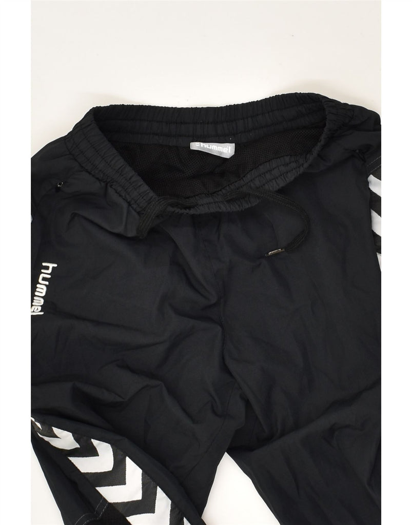 HUMMEL Boys Graphic Tracksuit Trousers 11-12 Years Black Polyester | Vintage Hummel | Thrift | Second-Hand Hummel | Used Clothing | Messina Hembry 