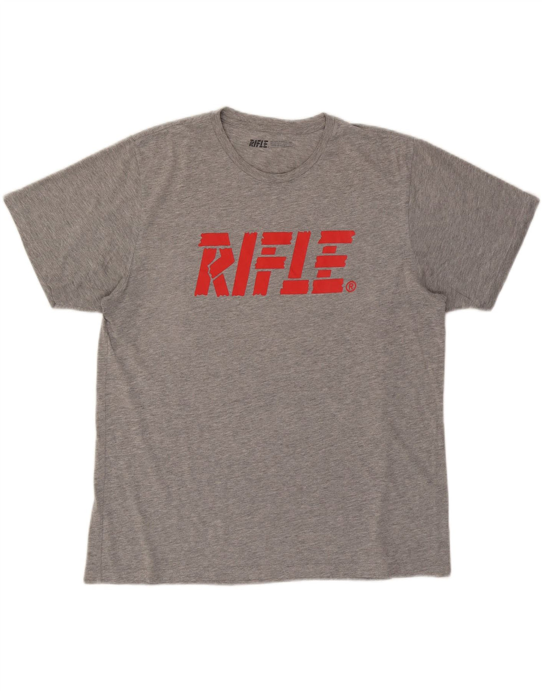 RIFLE Mens Graphic T-Shirt Top XL Grey