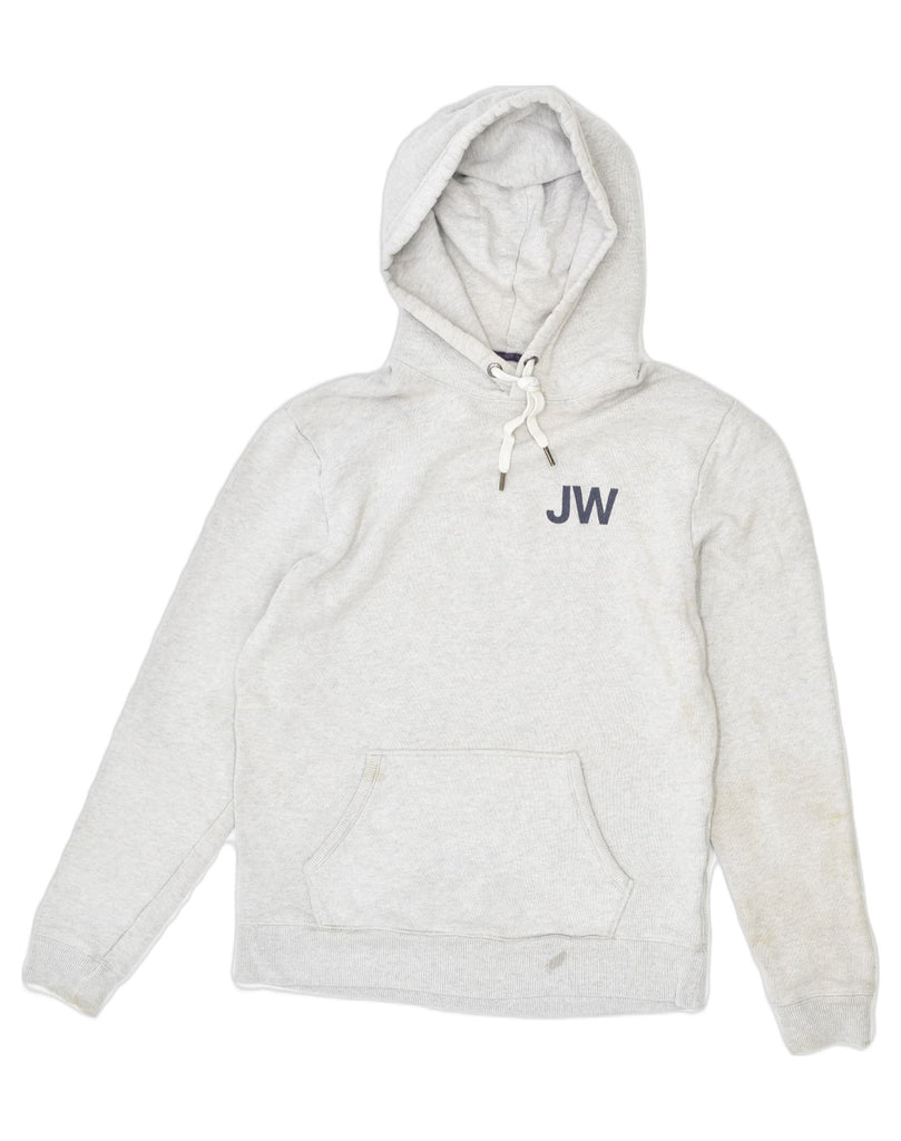 JACK WILLS Mens Loose Fit Graphic Hoodie Jumper Small Grey Cotton | Vintage | Thrift | Second-Hand | Used Clothing | Messina Hembry 