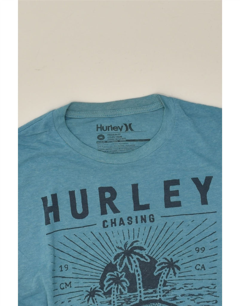 HURLEY Mens Premium Fit Graphic T-Shirt Top Medium Blue Cotton | Vintage Hurley | Thrift | Second-Hand Hurley | Used Clothing | Messina Hembry 