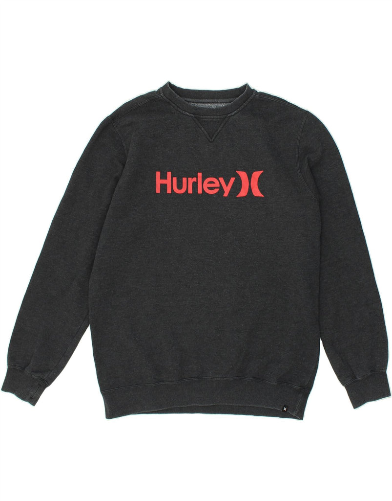 HURLEY Mens Graphic Sweatshirt Jumper Large Grey Cotton | Vintage Hurley | Thrift | Second-Hand Hurley | Used Clothing | Messina Hembry 