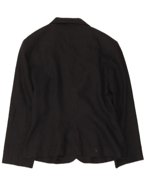 Inwear Womens 2 Button Blazer Jacket UK 14 Large Black Acetate