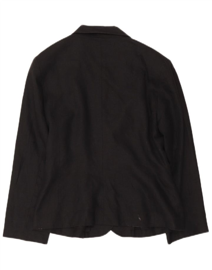 Inwear Womens 2 Button Blazer Jacket UK 14 Large Black Acetate