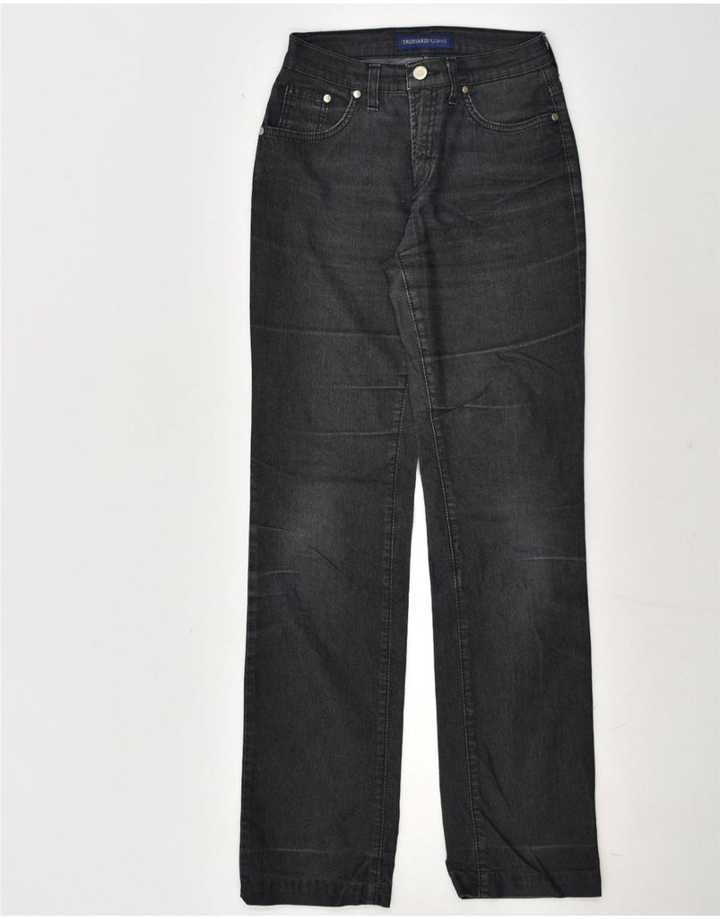 TRUSSARDI JEANS Womens Straight Jeans W26 L30  Black Cotton | Vintage Trussardi Jeans | Thrift | Second-Hand Trussardi Jeans | Used Clothing | Messina Hembry 