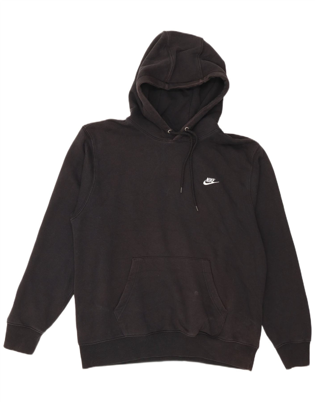 Nike Mens Hoodie Jumper Large Black Cotton