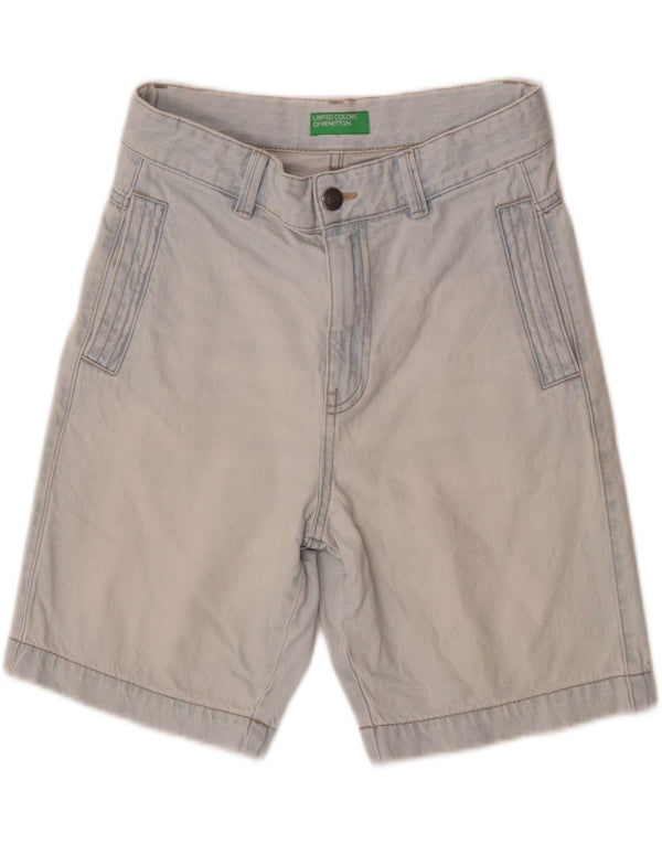 Benetton Girls Denim Shorts 10-11 Years XL W25 Blue Cotton