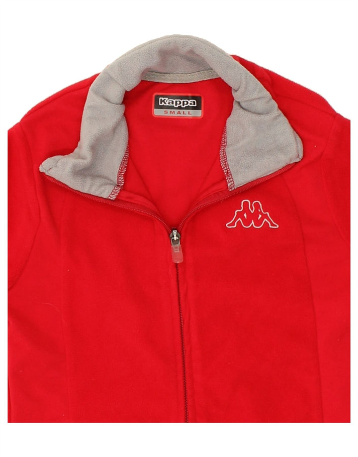 KAPPA Womens Fleece Jacket UK 10 Small Red Polyester Vintage Kappa and Second-Hand Kappa from Messina Hembry 