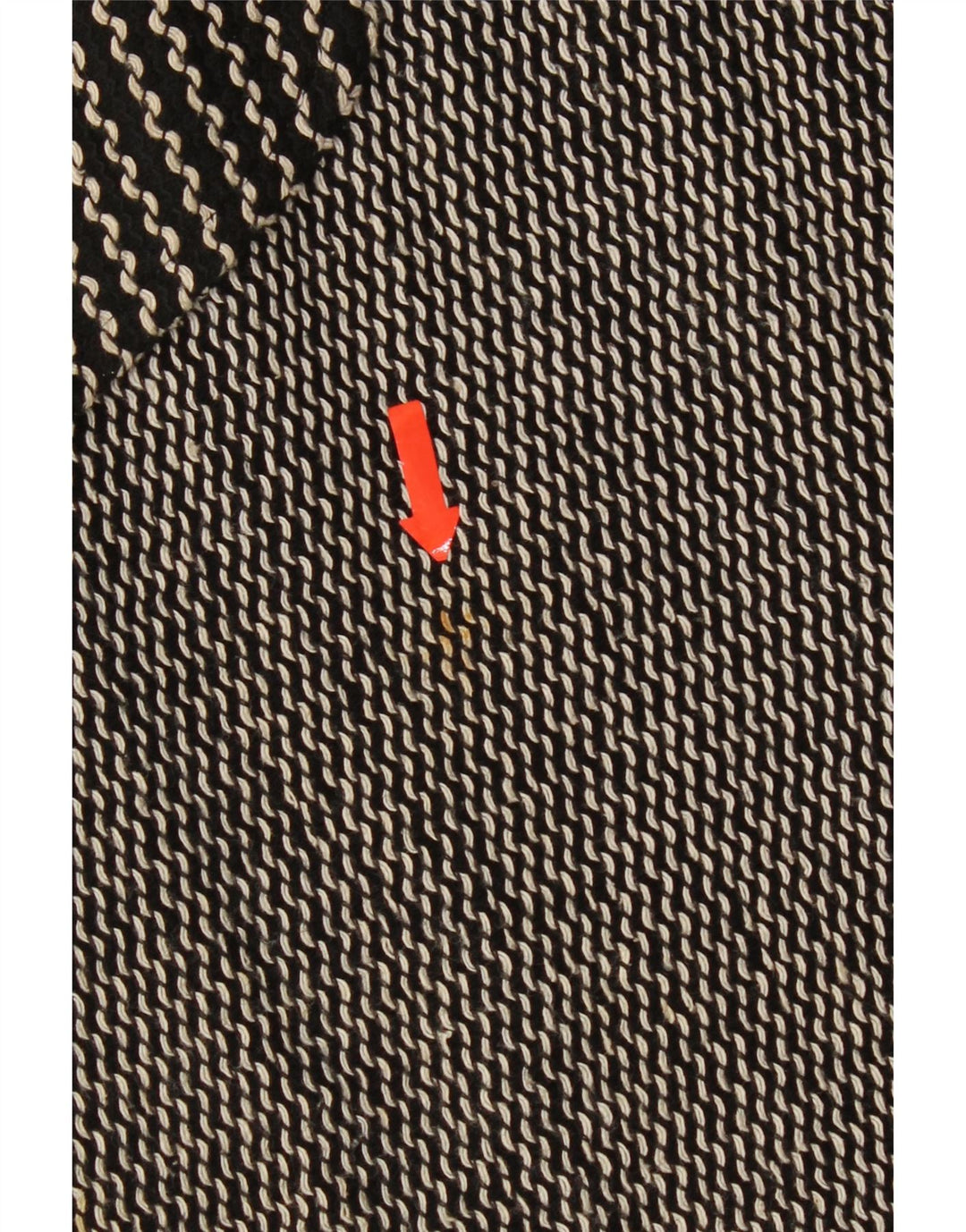 Vintage Womens Pinafore Dress UK 12 Medium Black Chevron Cotton