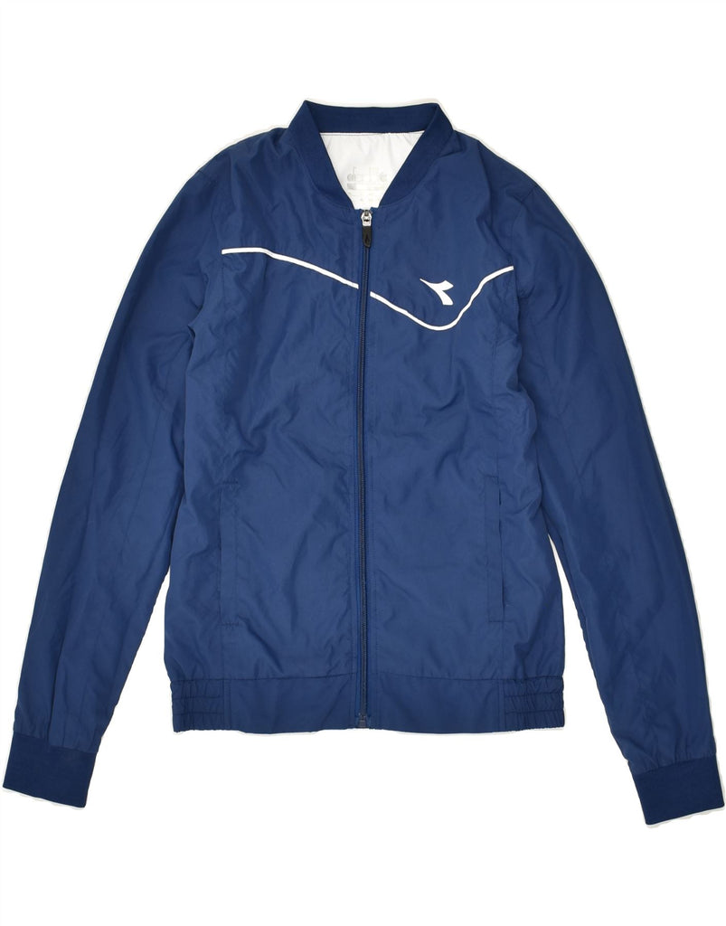 DIADORA Boys Graphic Tracksuit Top Jacket 13-14 Years XL Navy Blue | Vintage Diadora | Thrift | Second-Hand Diadora | Used Clothing | Messina Hembry 
