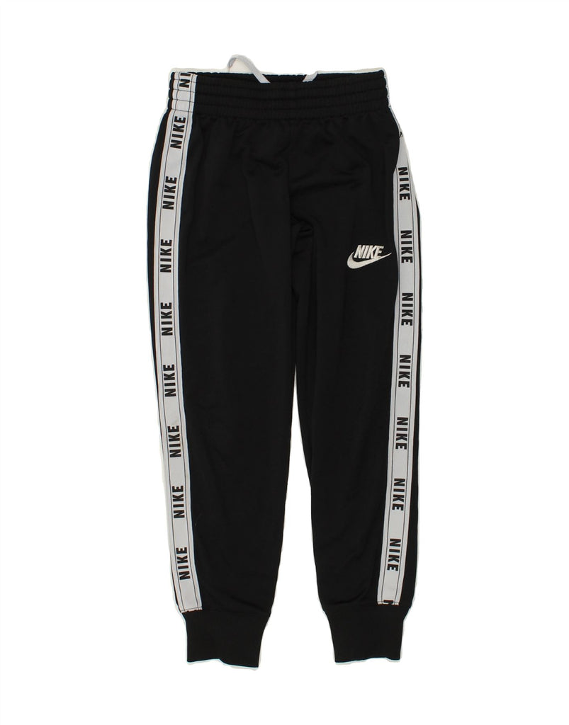 NIKE Boys Graphic Tracksuit Trousers Joggers 8-9 Years Small Black | Vintage Nike | Thrift | Second-Hand Nike | Used Clothing | Messina Hembry 