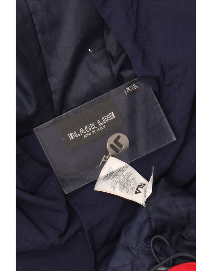 FILA Mens Graphic Windbreaker Jacket UK 44 2XL Multicoloured Colourblock