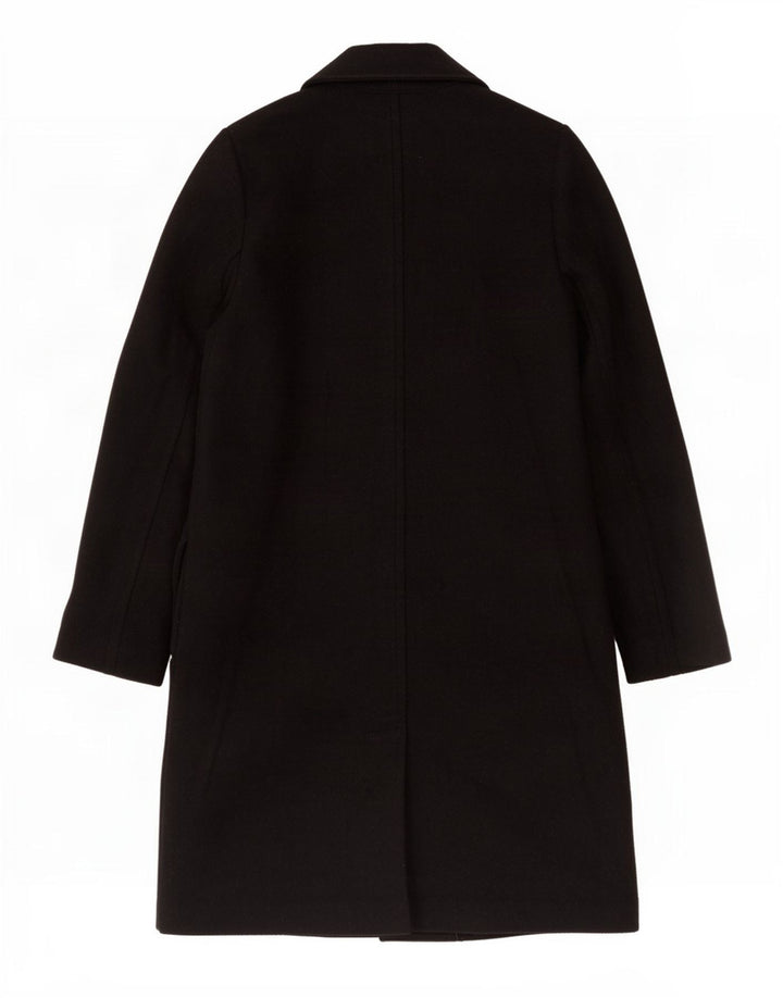 Zara Womens Open Overcoat UK 10 Small Black Polyester