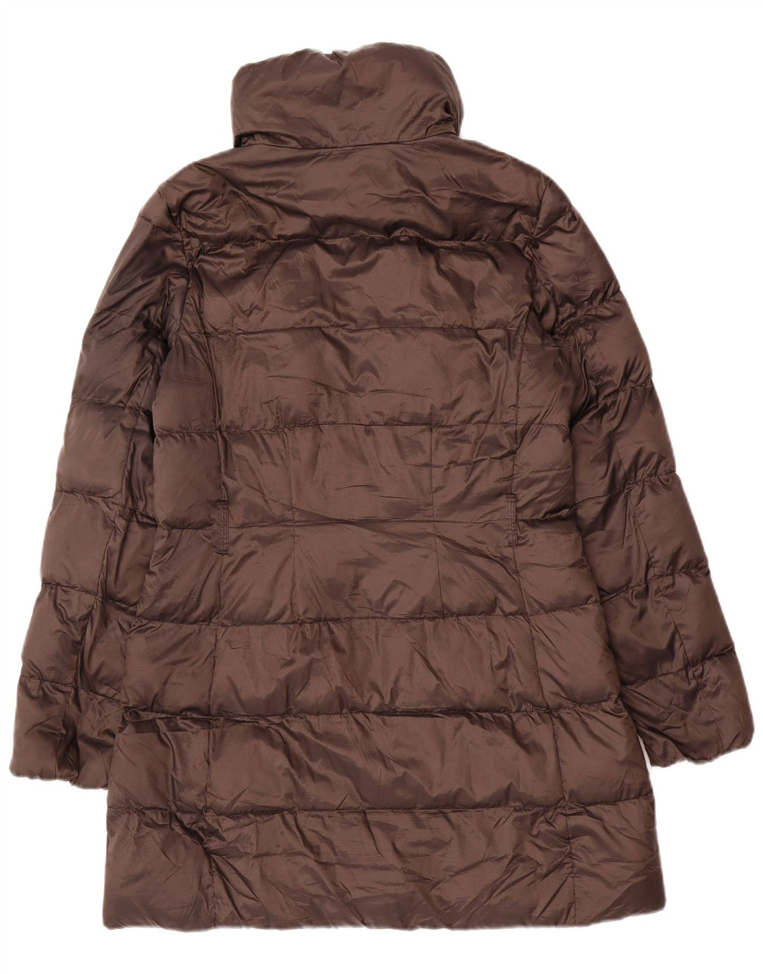 Massimo Dutti Womens Padded Coat UK 14 Medium Brown Polyamide