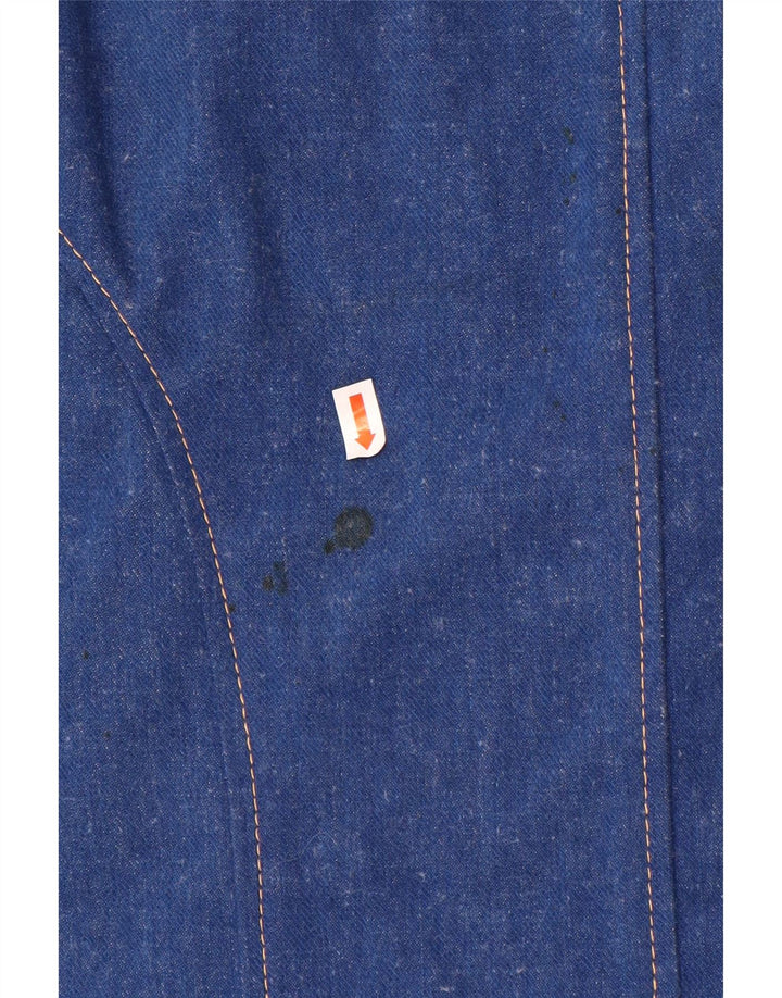 VINTAGE Womens Denim Waistcoat UK 14 Medium Blue