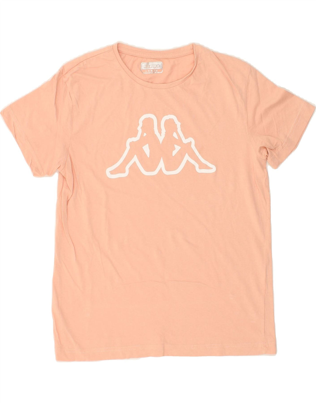 KAPPA Womens Graphic T-Shirt Top UK 14 Large Beige Vintage Kappa and Second-Hand Kappa from Messina Hembry 