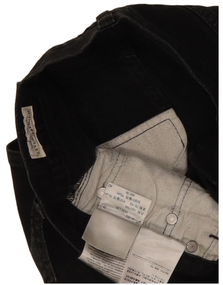 Levi's Mens Straight Jeans W30 L30 Black Cotton
