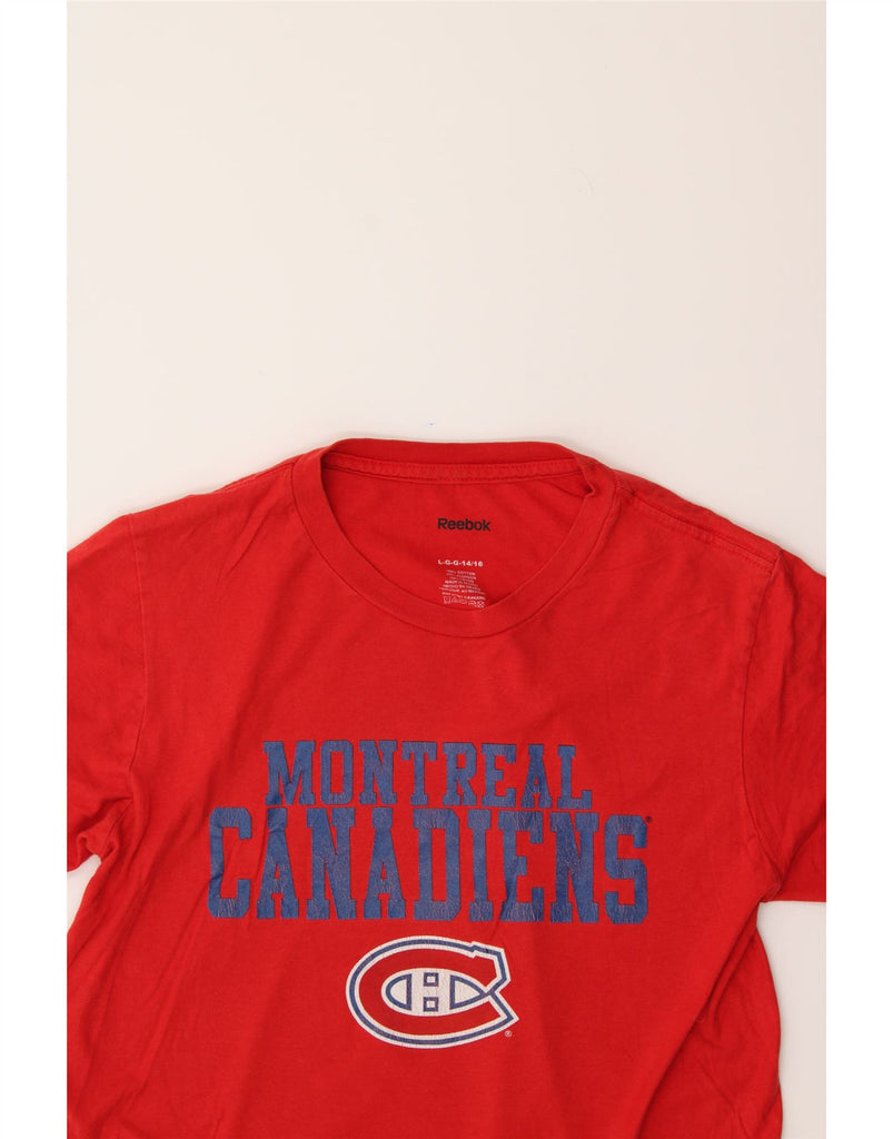 REEBOK Boys Montreal Canadiens Graphic T-Shirt Top 14-15 Years Large  Red Vintage Reebok and Second-Hand Reebok from Messina Hembry 
