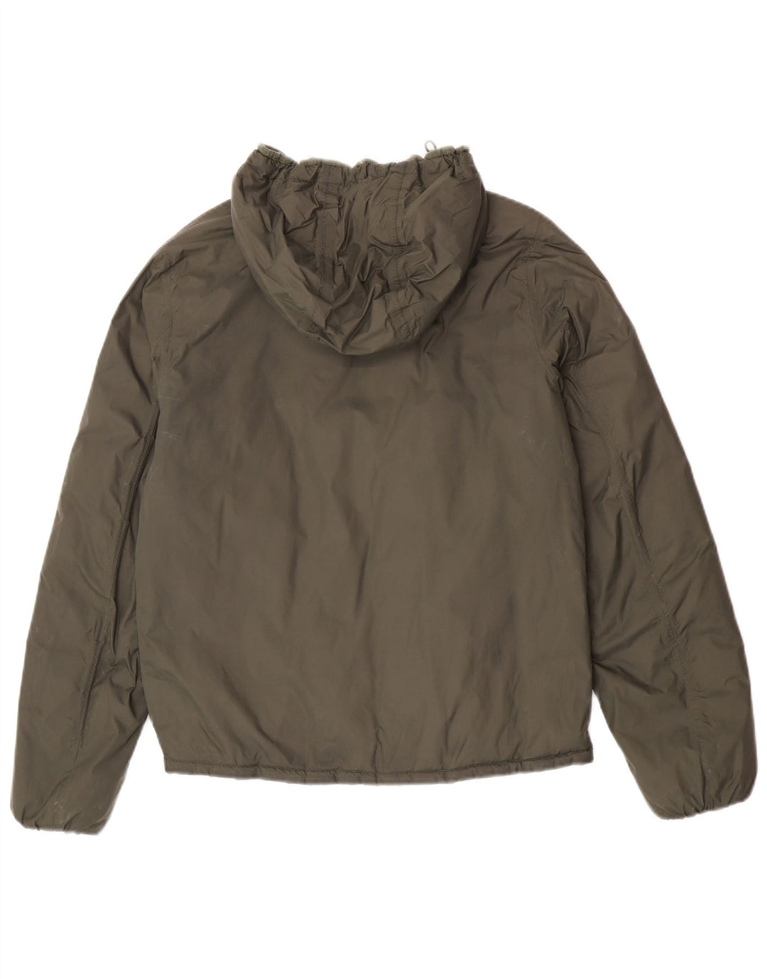 K-Way Mens Hooded Reversible Padded Jacket UK 38 Medium Green Polyamide