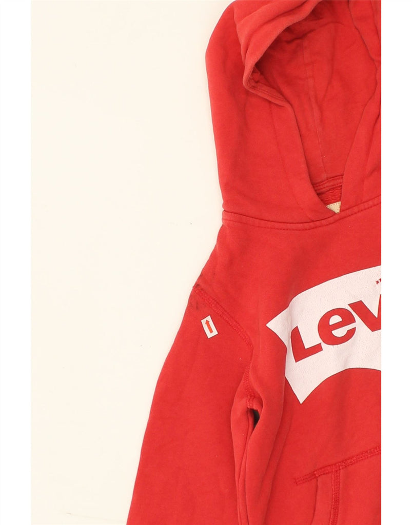 LEVI'S Girls Graphic Hoodie Jumper 7-8 Years Red | Vintage Levi's | Thrift | Second-Hand Levi's | Used Clothing | Messina Hembry 