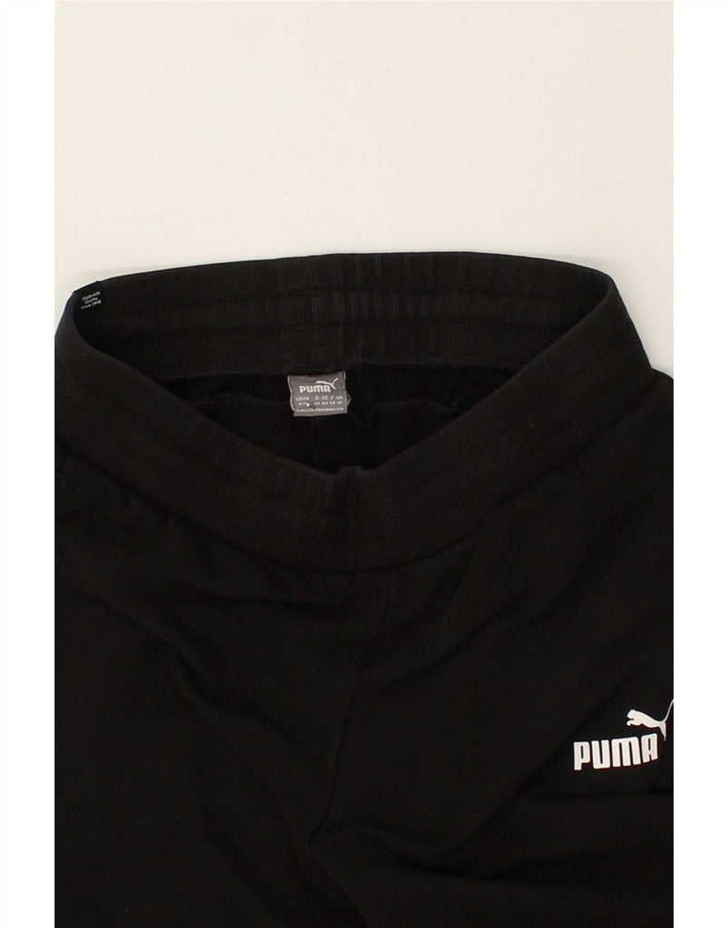 PUMA Womens Tracksuit Trousers Joggers UK 10 Small Black | Vintage Puma | Thrift | Second-Hand Puma | Used Clothing | Messina Hembry 