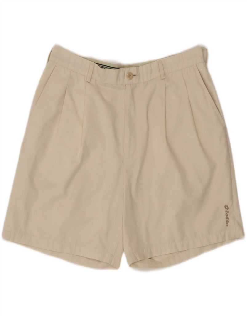 LOTTO Mens Pegged Chino Shorts W34 Large Beige Vintage Lotto and Second-Hand Lotto from Messina Hembry 