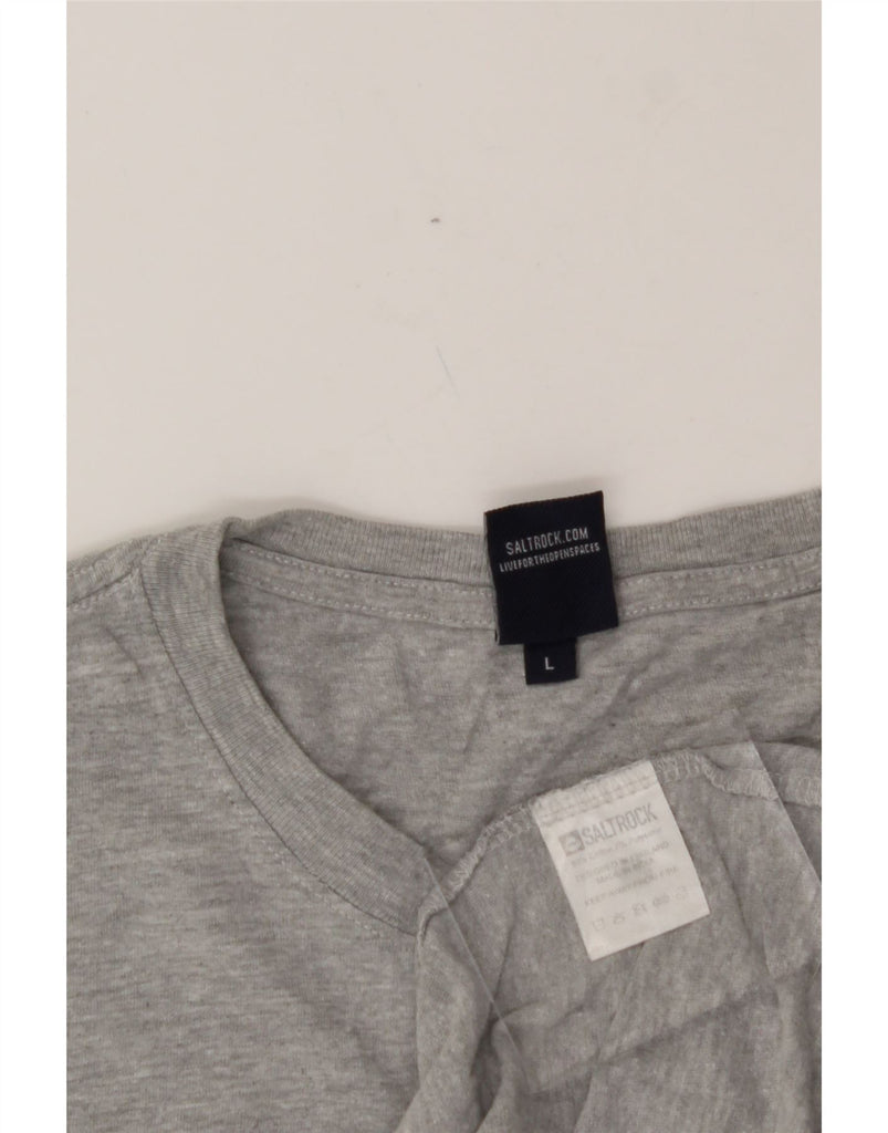 SALTROCK Mens Graphic T-Shirt Top Large Grey Cotton Vintage Saltrock and Second-Hand Saltrock from Messina Hembry 