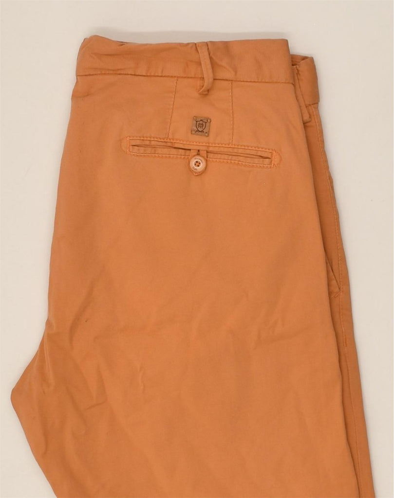 MASSIMO DUTTI Womens Slim Chino Trousers W32 L34 Orange Cotton | Vintage Massimo Dutti | Thrift | Second-Hand Massimo Dutti | Used Clothing | Messina Hembry 