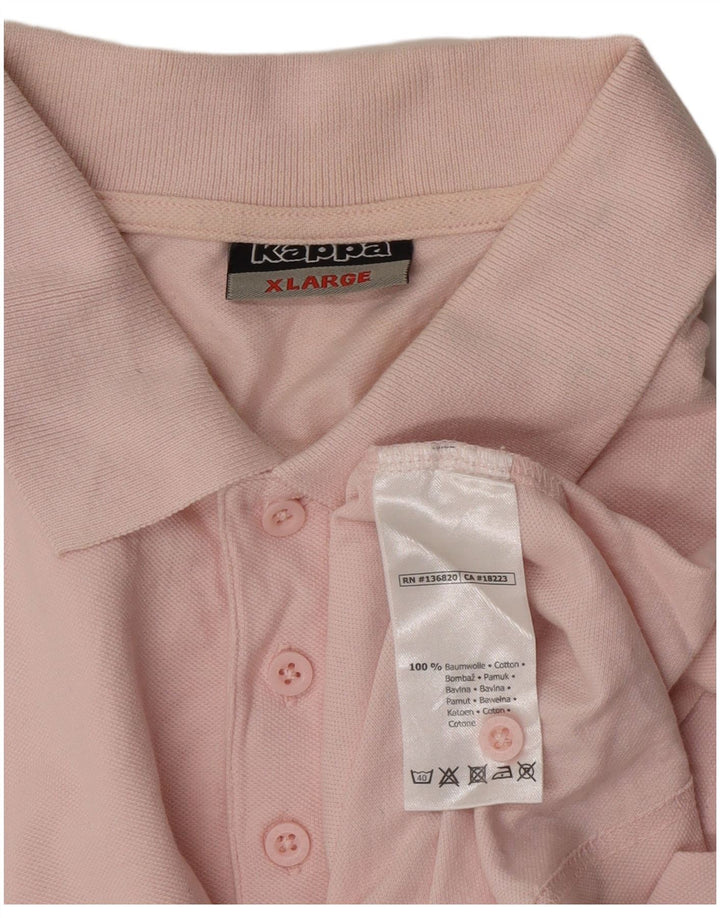 Kappa Mens Polo Shirt XL Pink Cotton