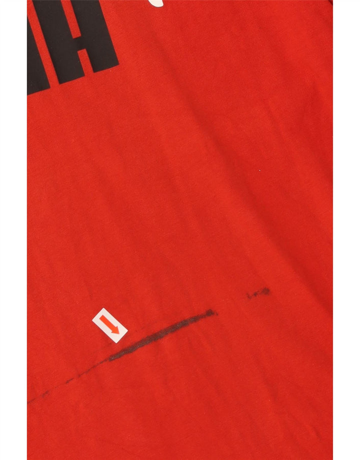 PUMA Mens Graphic T-Shirt Top Medium Red Cotton