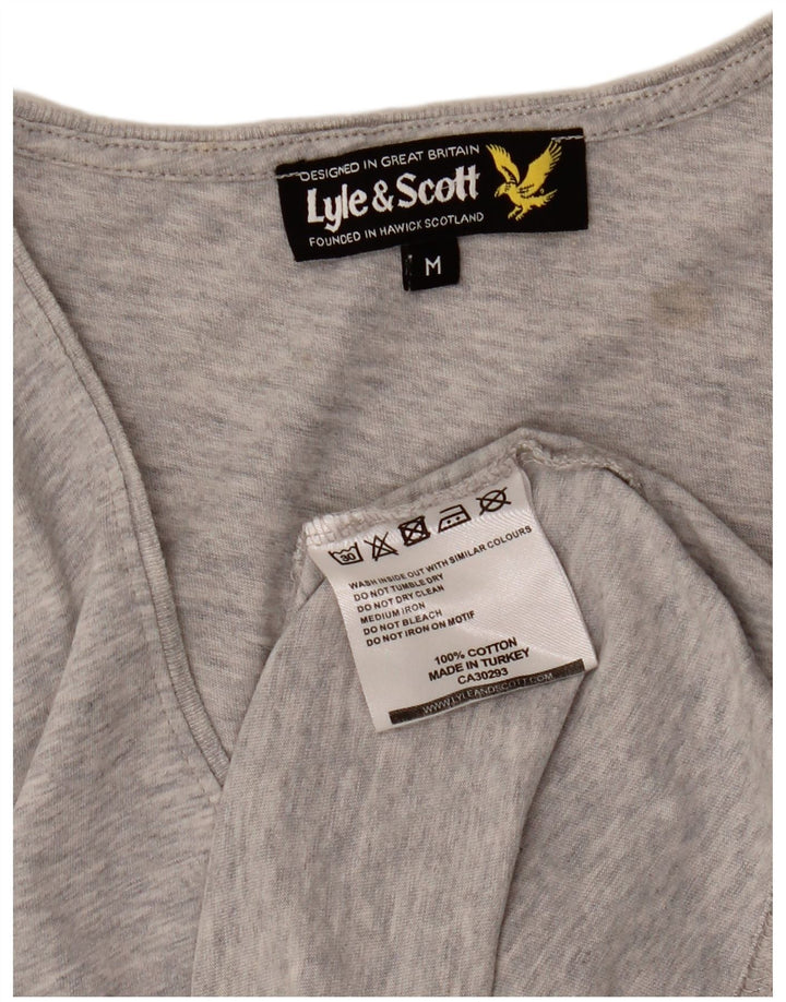 LYLE & SCOTT Mens Vest Top Medium Grey Flecked Cotton