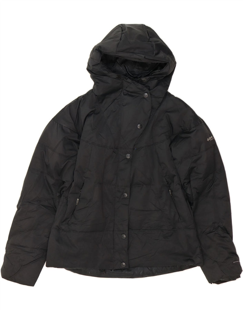 COLUMBIA Womens Omni-Heat Hooded Padded Jacket UK 16 Large Black Vintage Columbia and Second-Hand Columbia from Messina Hembry 