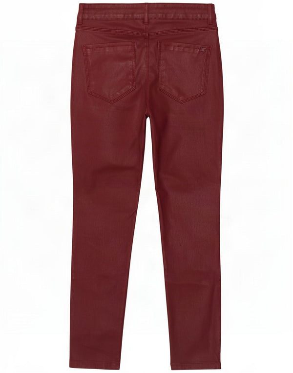 Massimo Dutti Womens Skinny Cropped Trousers EU 38 Small W28 L26 Burgundy