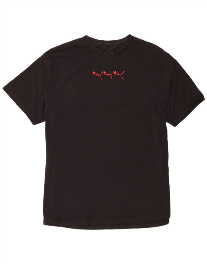 Puma Mens T-Shirt Top XL Black Cotton