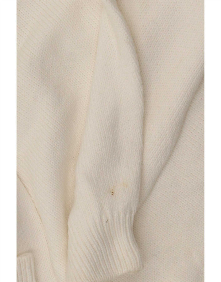 Marks & Spencer Womens Crew Neck Jumper Sweater UK 12 Medium White