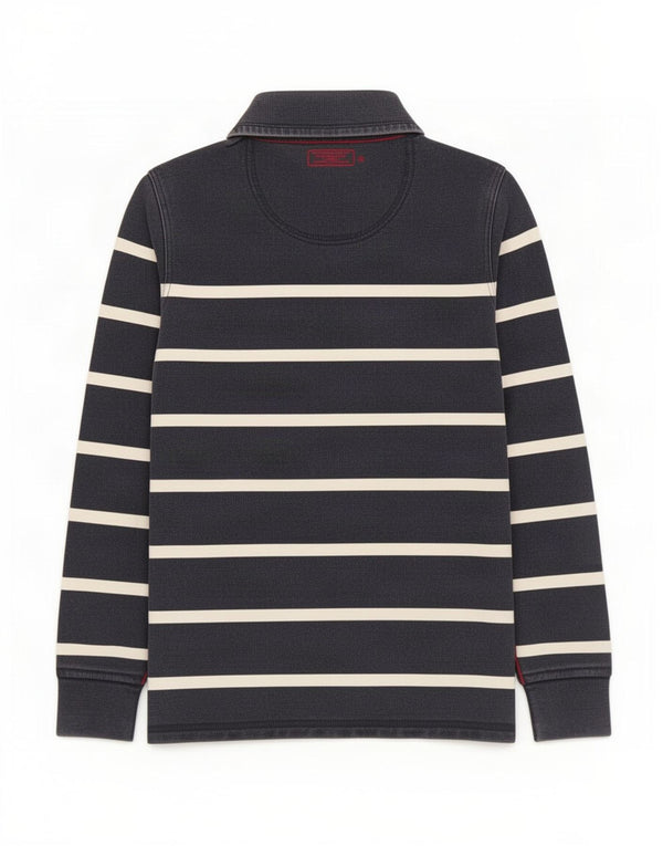 Crew Clothing Womens Sweatshirt Jumper UK 10 Small Navy Blue Striped