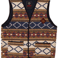 Master Mens Fleece Gilet UK 42 XL Multicoloured Geometric Polyester