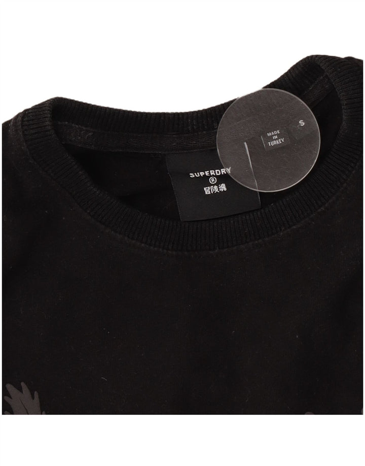 Superdry Mens Graphic T-Shirt Top Small Black