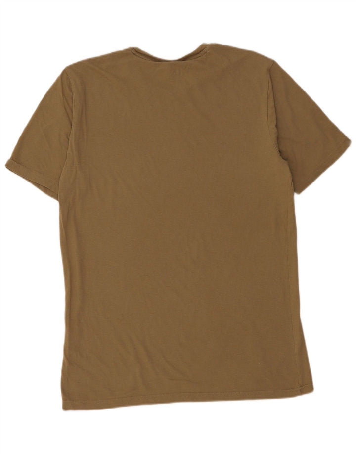 UNDER ARMOUR Mens T-Shirt Top Small Khaki Cotton