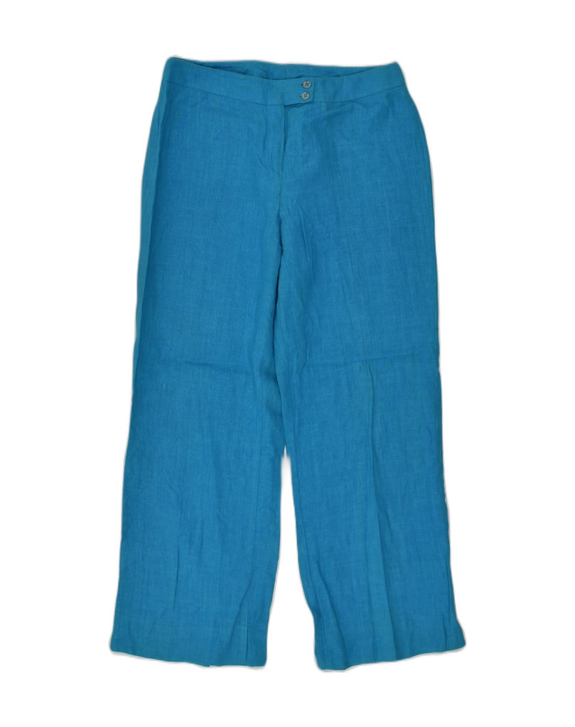 VINTAGE Womens Straight Casual Trousers IT 48 XL W30 L27 Blue Flax | Vintage Vintage | Thrift | Second-Hand Vintage | Used Clothing | Messina Hembry 