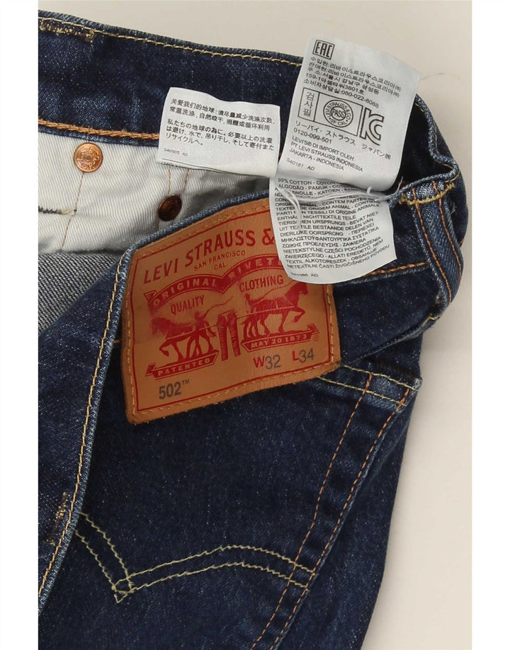Levi's Mens 502 Tapered Jeans W32 L30 Blue Cotton