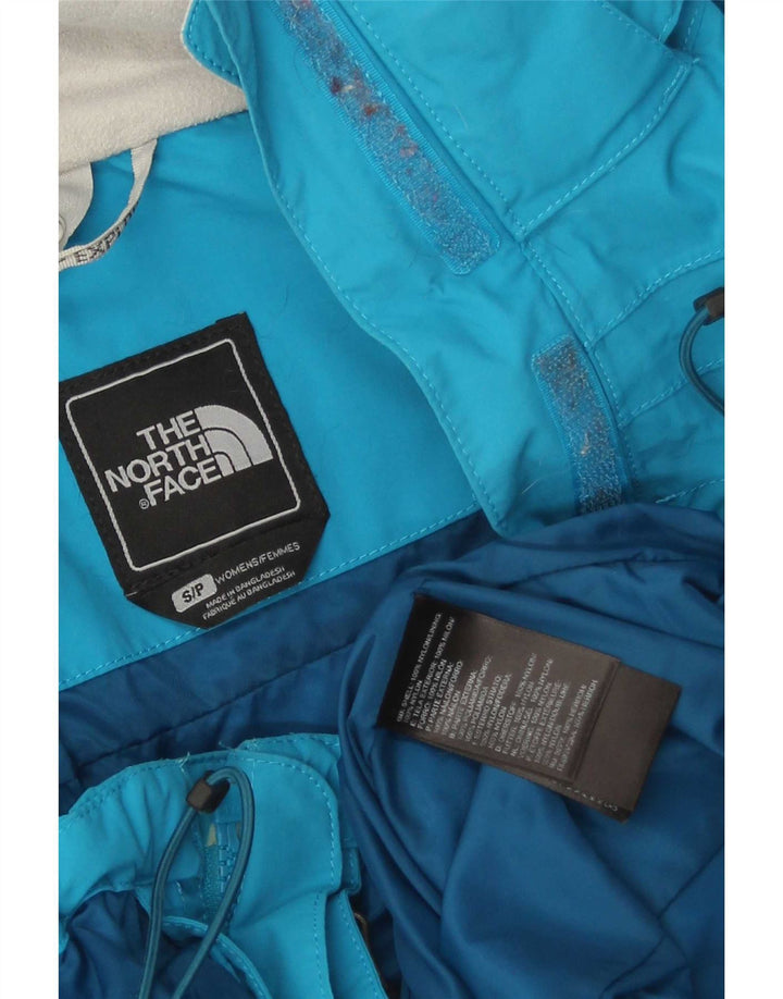 The North Face Womens Hooded Rain Jacket UK 10 Small Blue Nylon